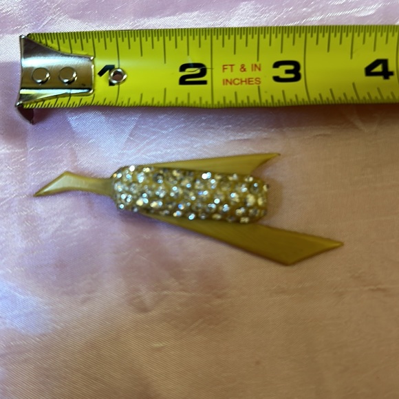 Celluloid brooches with rhinestones 3” - Picture 7 of 7